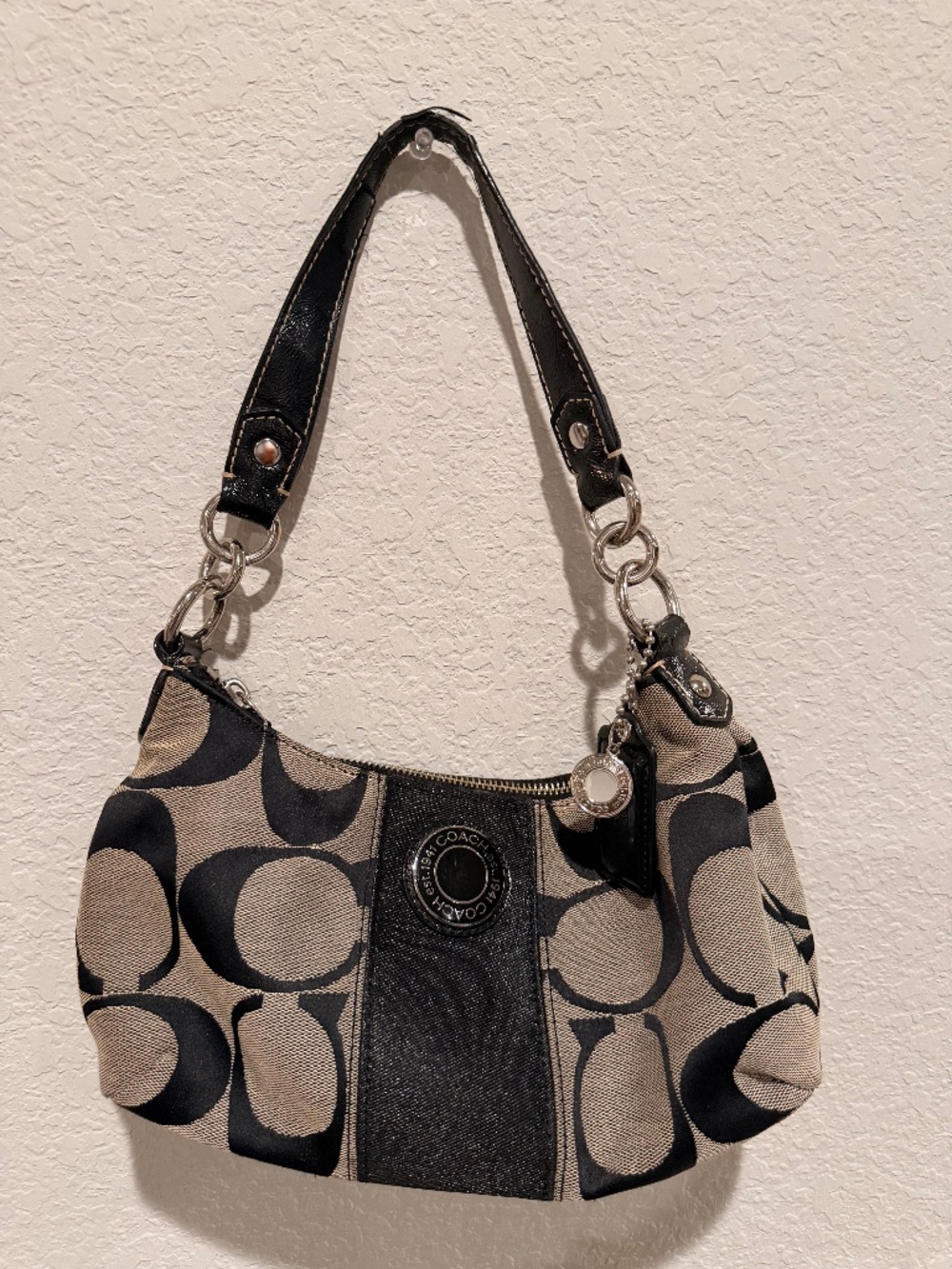 the Coach Signature Stripe Demi (Style F19218)